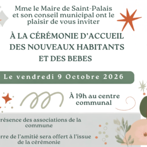 invitation cérémonie naissances municipalité parents bébés de l'année illustré moderne coloré famille